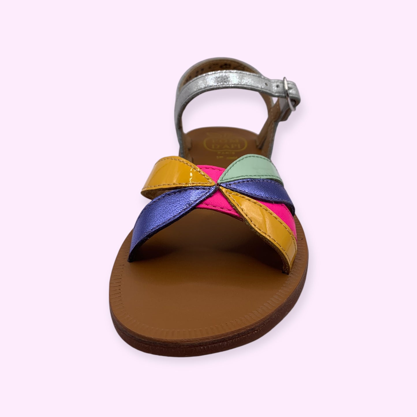 Pom d’Api - sandaal zilver multi
