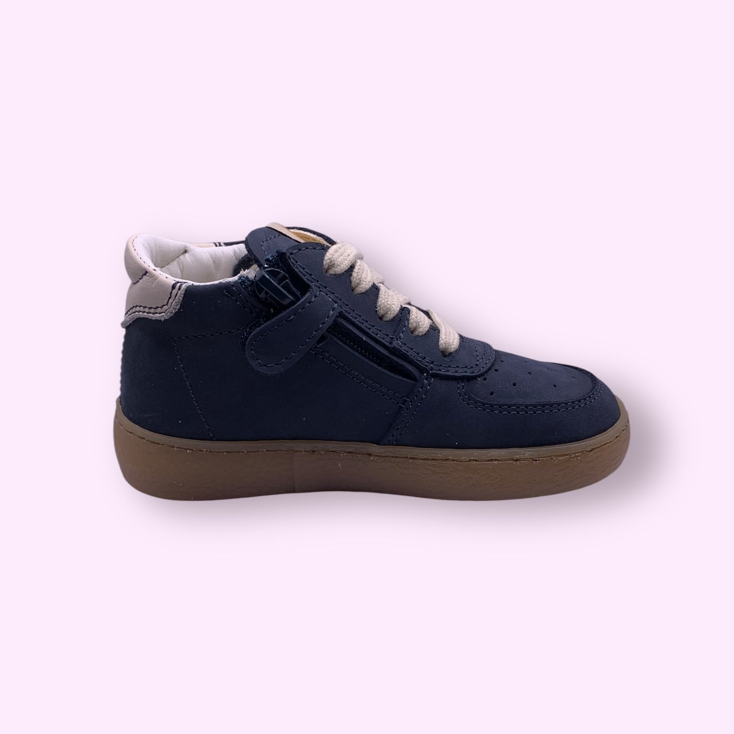 Ocra - sneaker donkerblauw strepen hoog