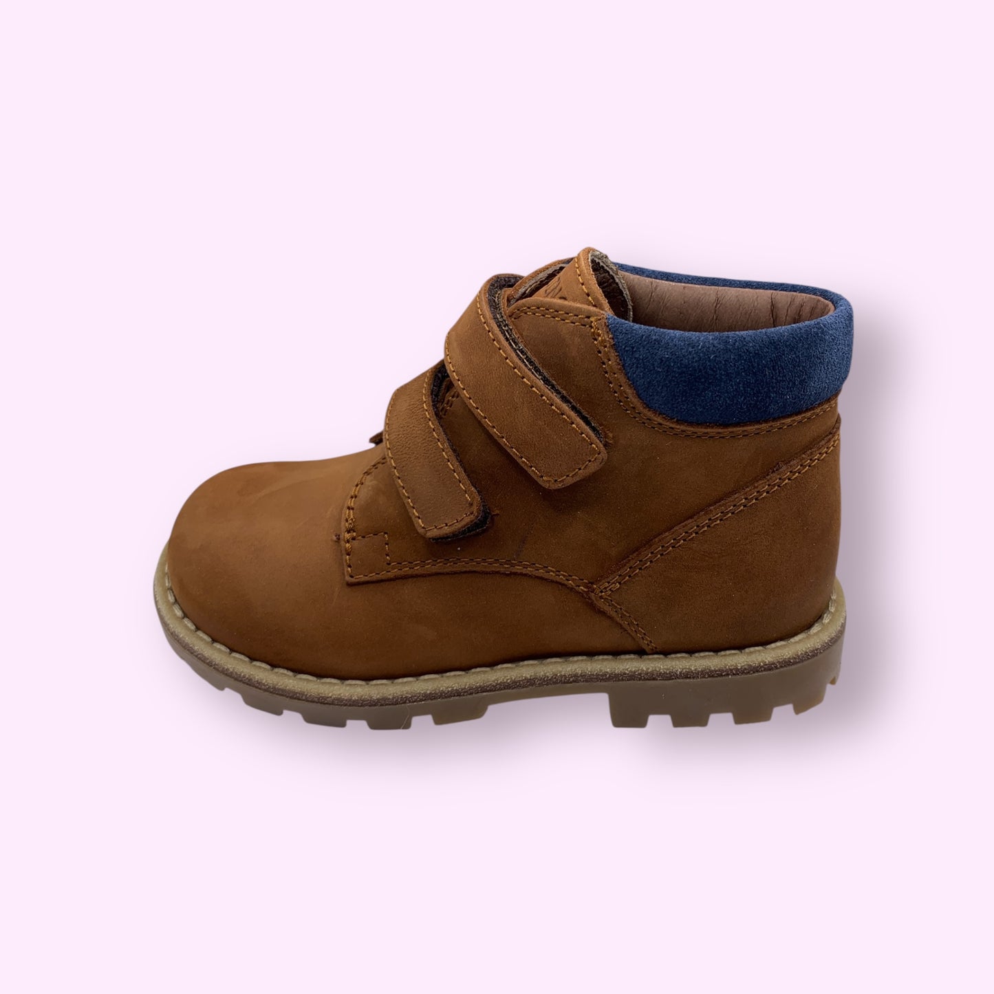 Poldino - bottine camel velcro