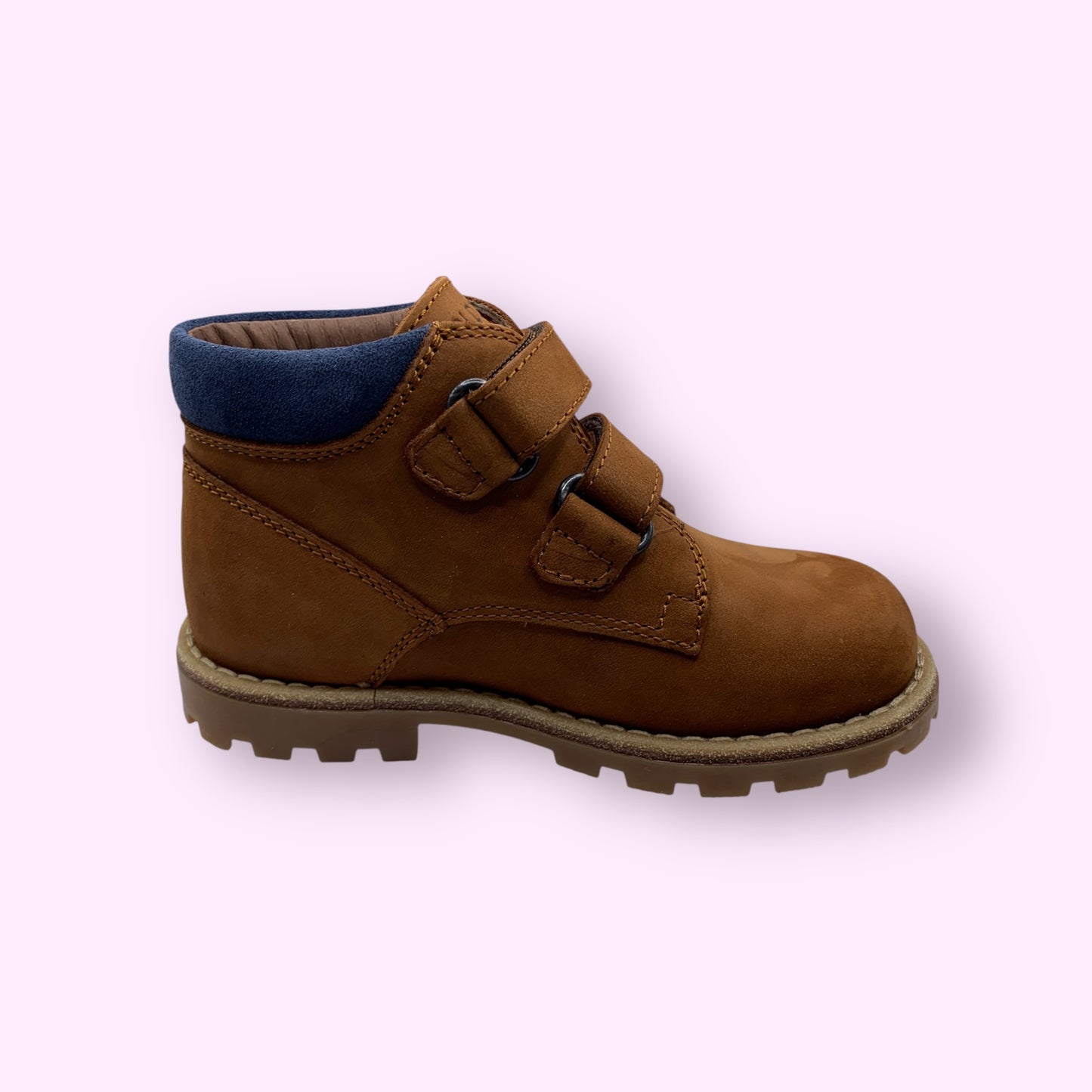 Poldino - bottine camel velcro