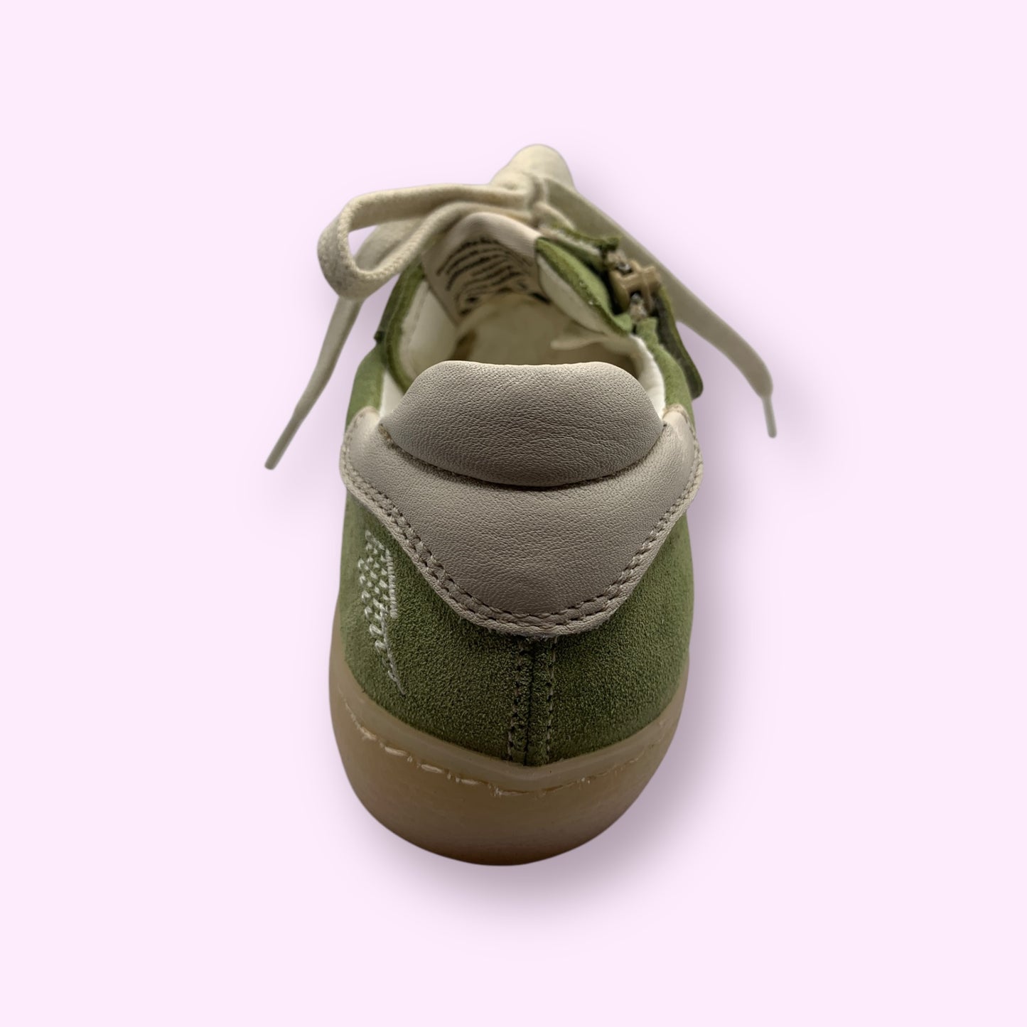 Ocra - sneaker groen strepen laag