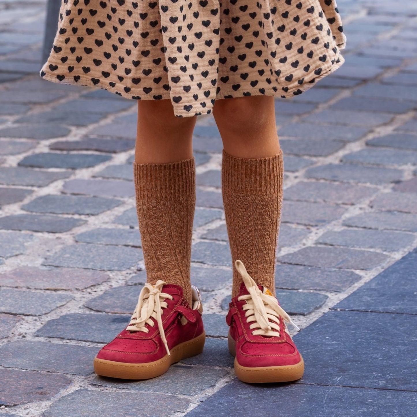Ocra - sneaker roos strepen laag