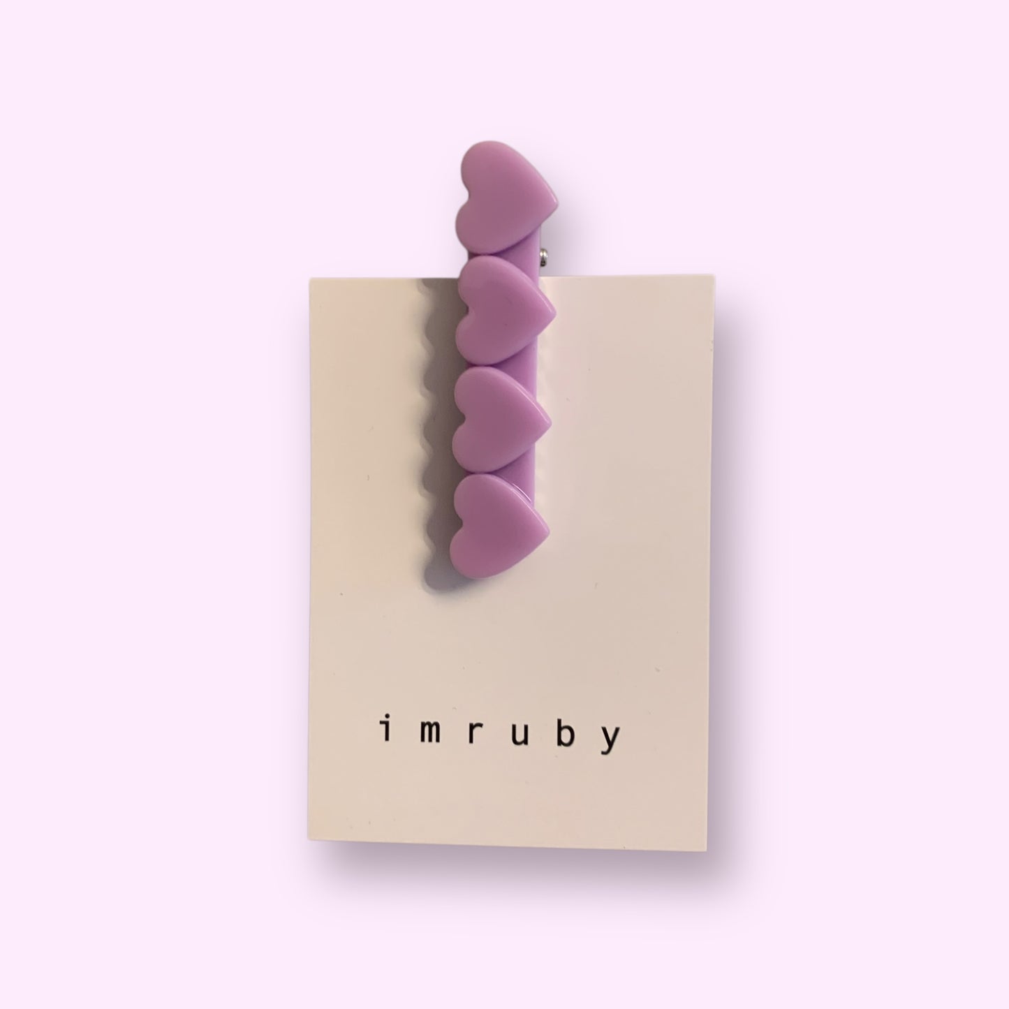 Imruby - AYA hartjes clip lila