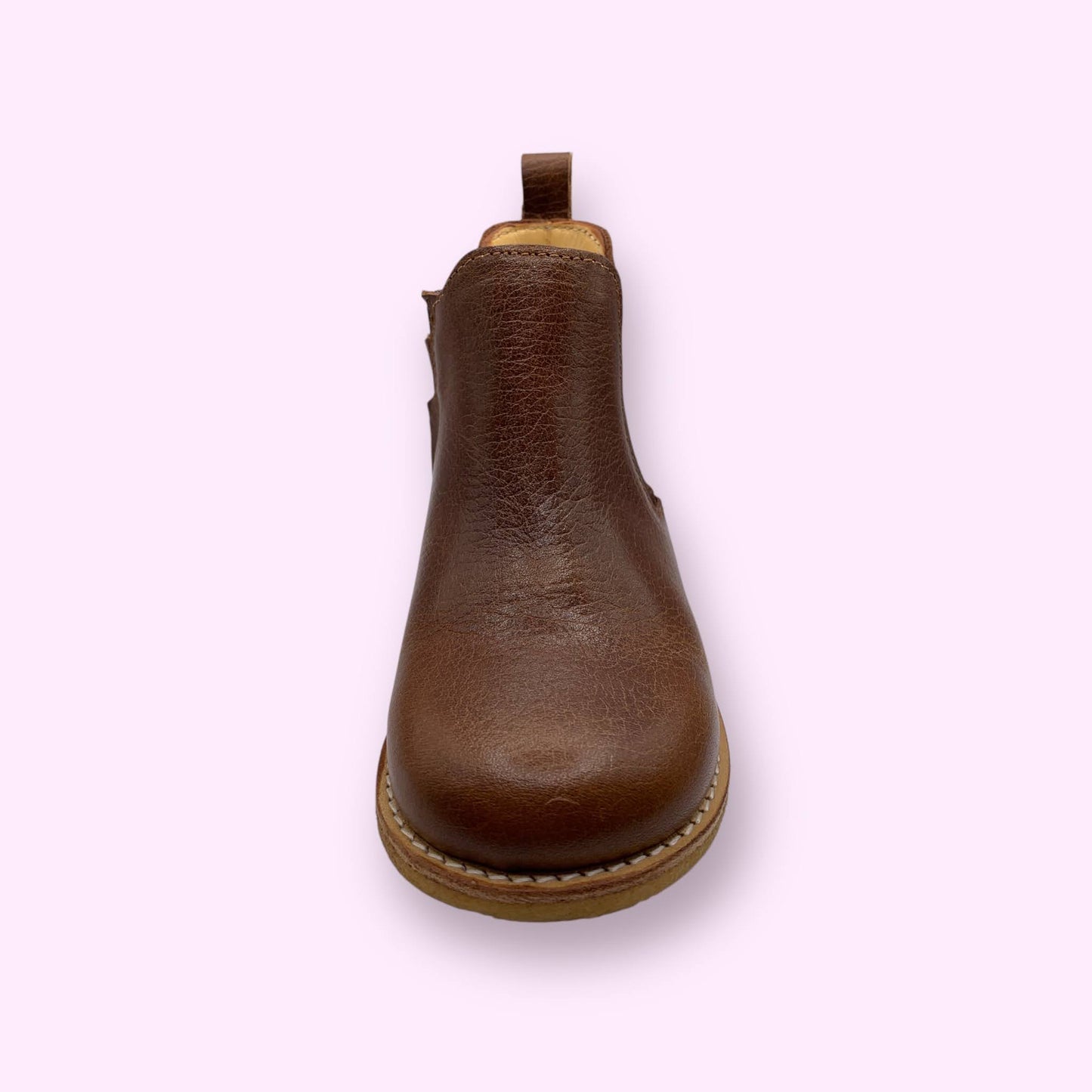 Angulus - camel chelsea boot met rits