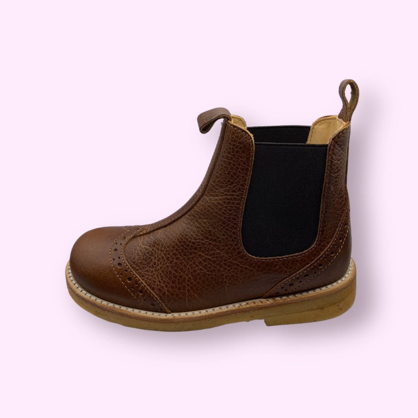 Angulus - chelsea boot camel met detail