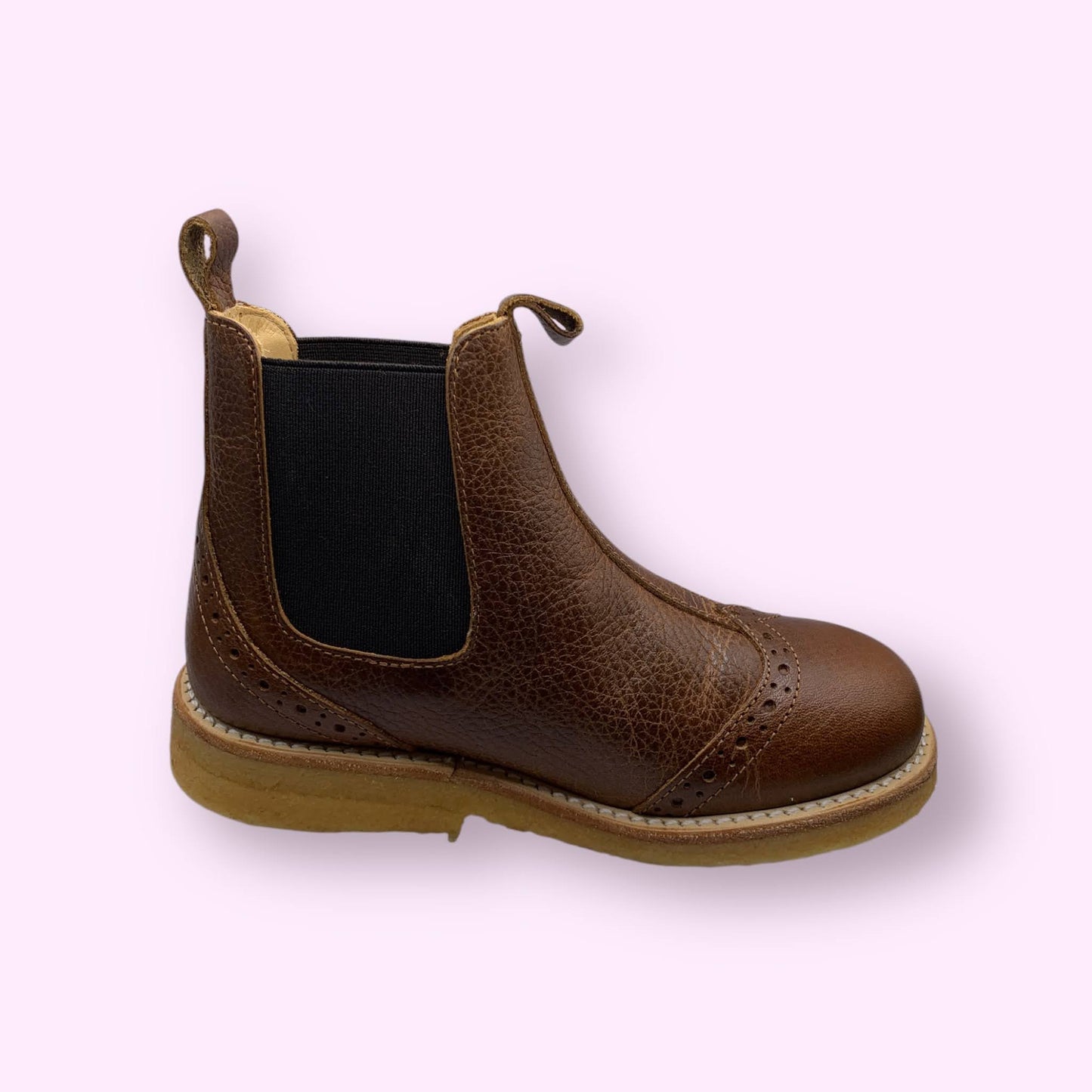 Angulus - chelsea boot camel met detail
