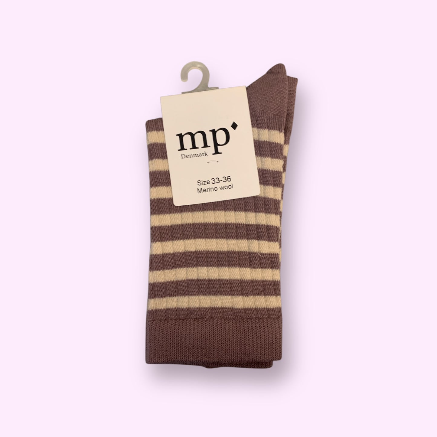MP Denmark - paarse strepen merino wol