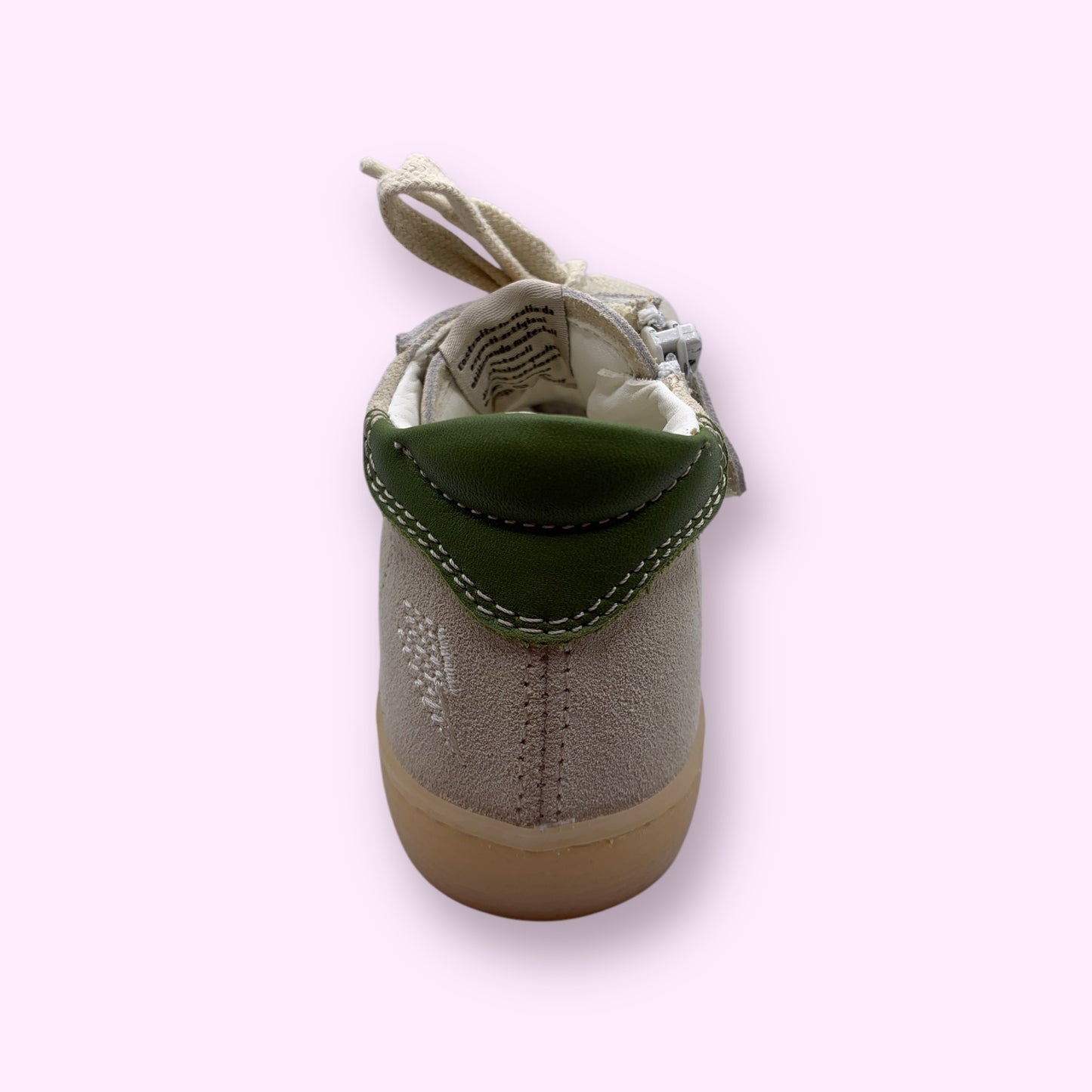 Ocra - sneaker beige strepen groen