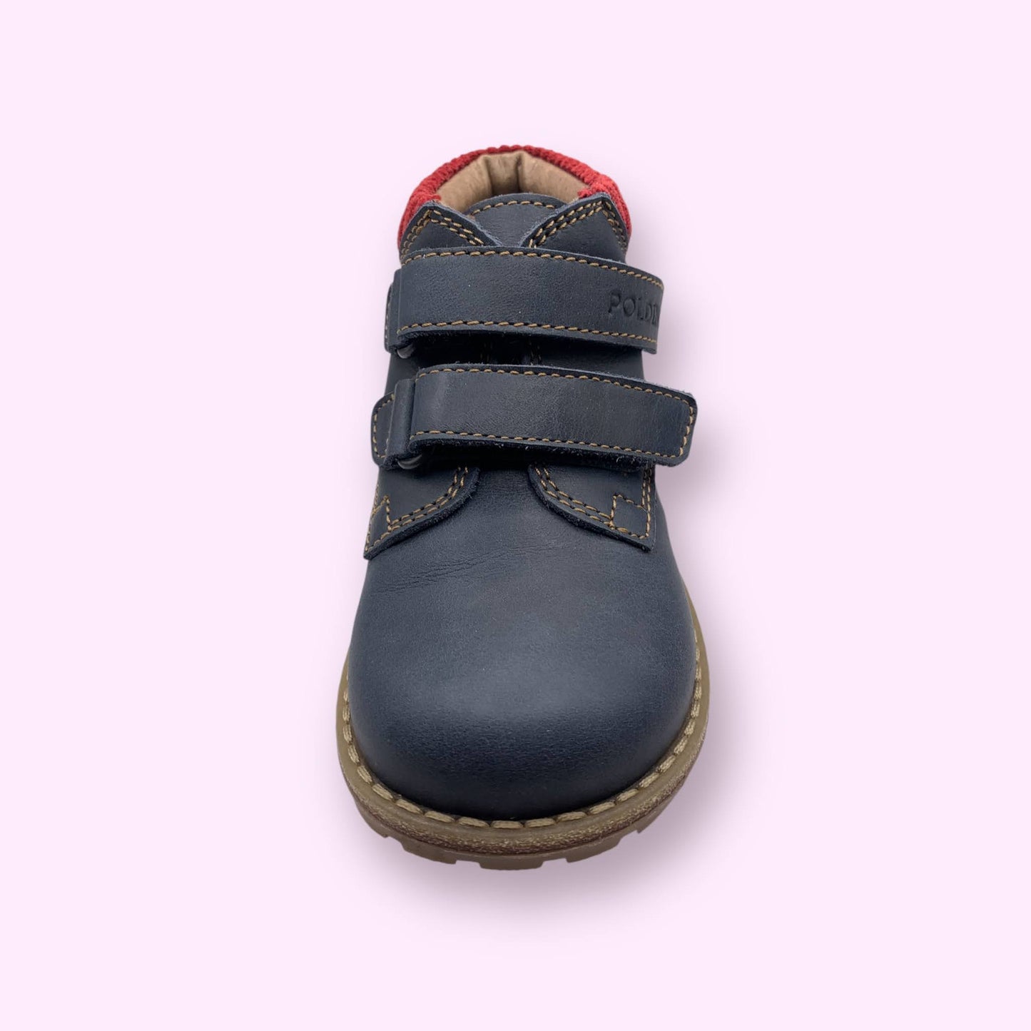 Poldino - blauwe velcro bottine