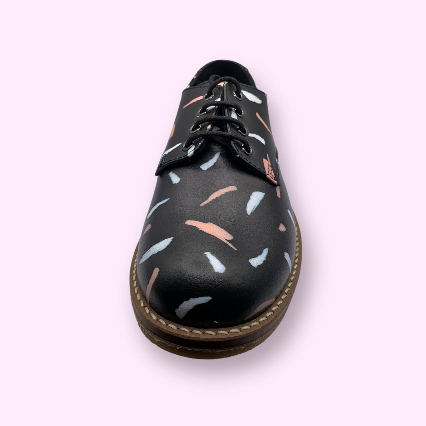 Gallucci -zwarte schoen met verf