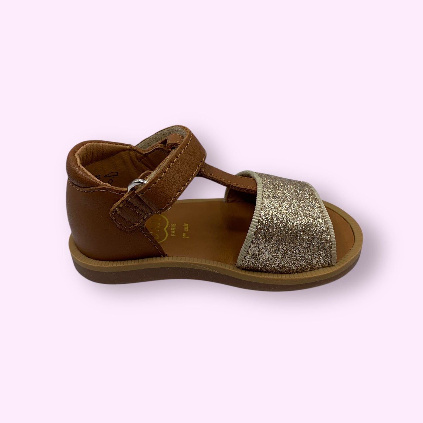 Pom d’Api- sandaal glitter goud