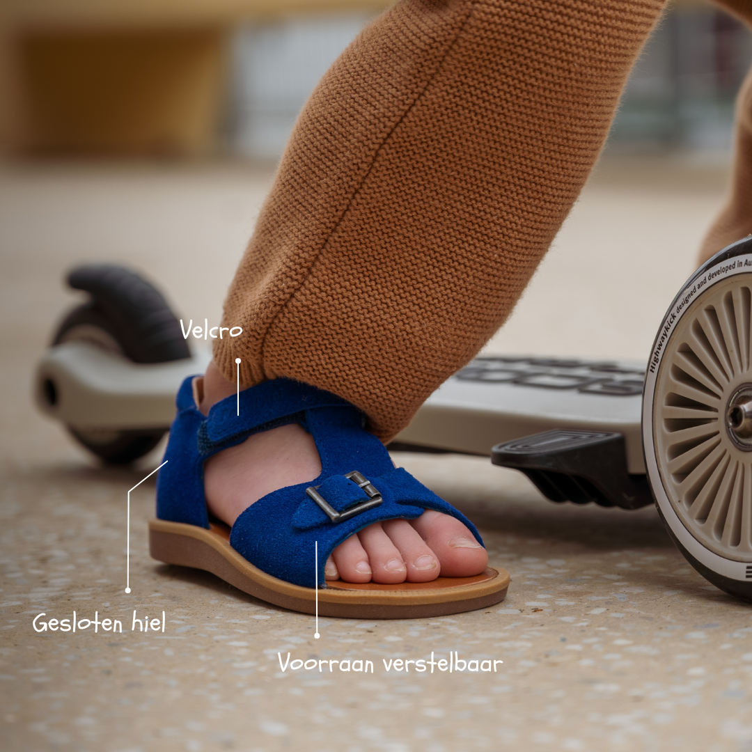 Pom d’Api - sandaal blauw velcro