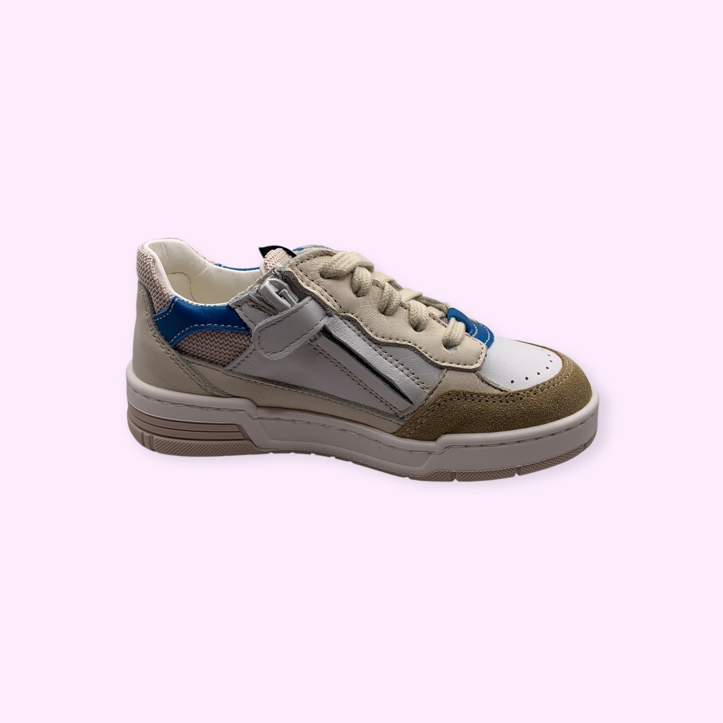 Ocra - sneaker blauwe strepen
