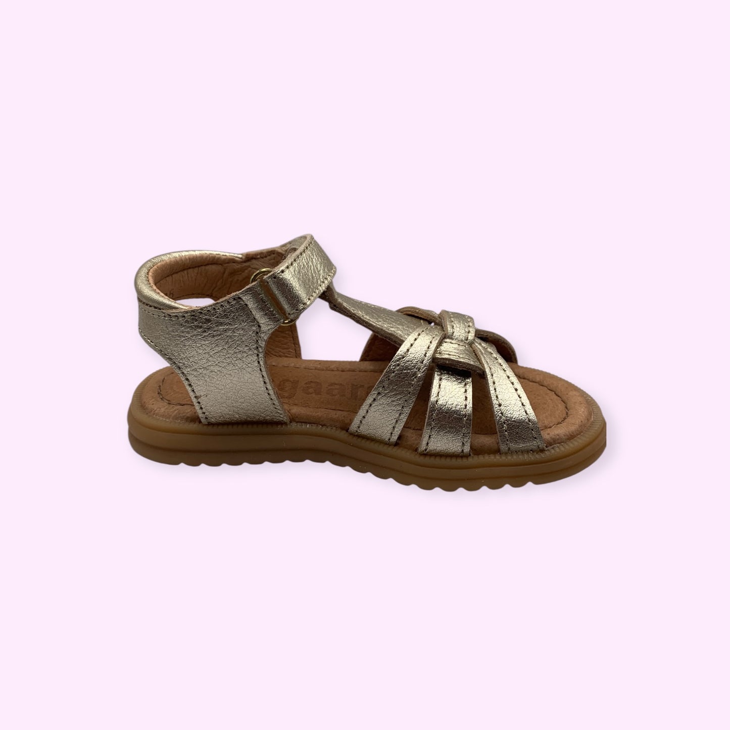 Bisgaard - sandaal goud velcro