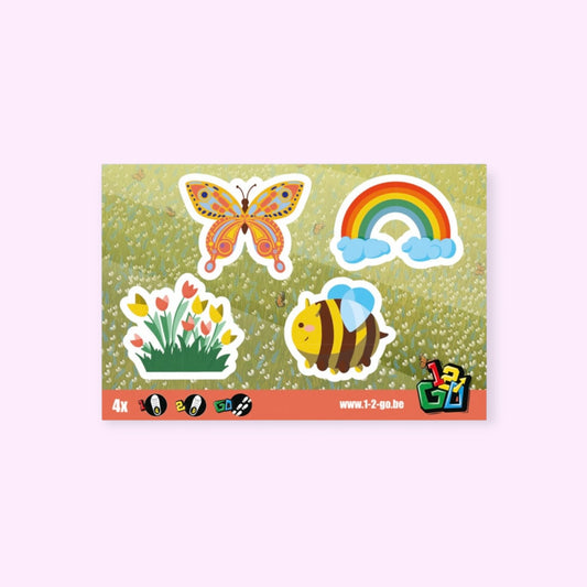 Schoenstickers bloemetjes & bijtjes