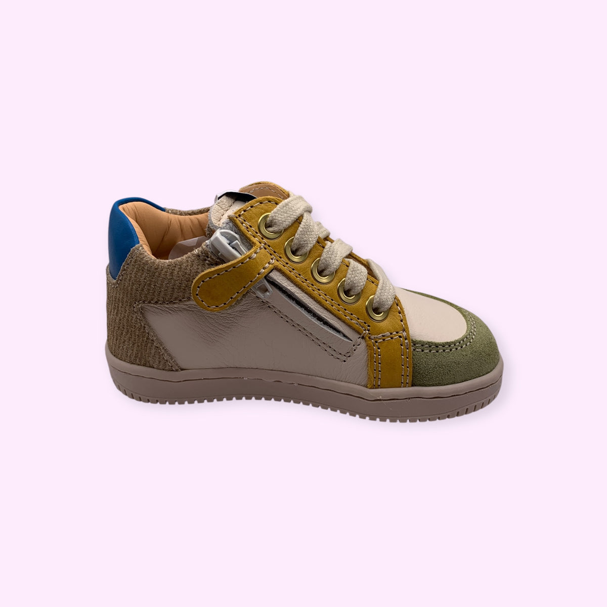 Ocra - sneaker groen, blauw & geel