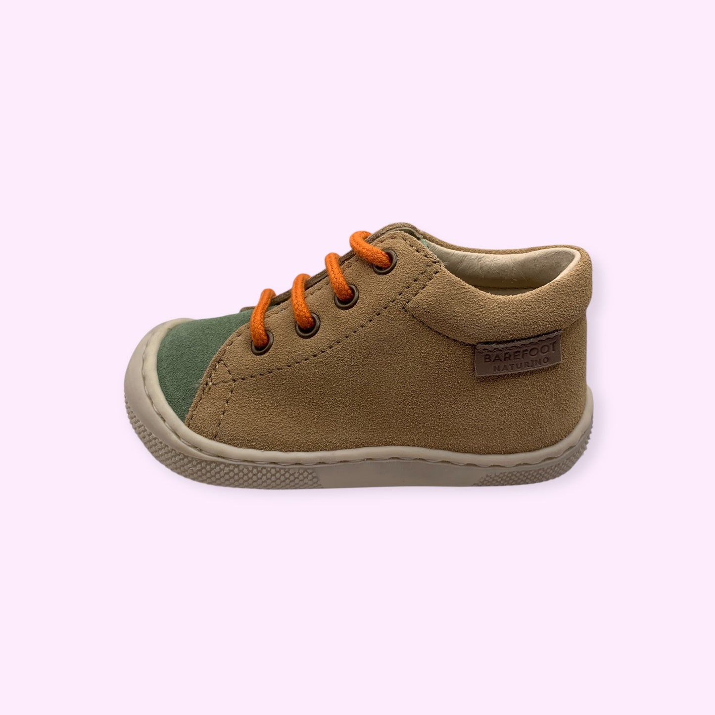 Naturino - cocoon barefoot blauw/groen oranje veters