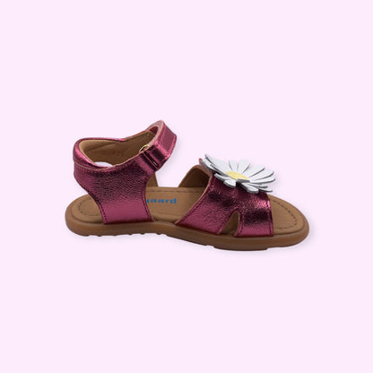 Bisgaard - sandaal roos bloem velcro