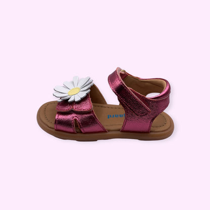 Bisgaard - sandaal roos bloem velcro