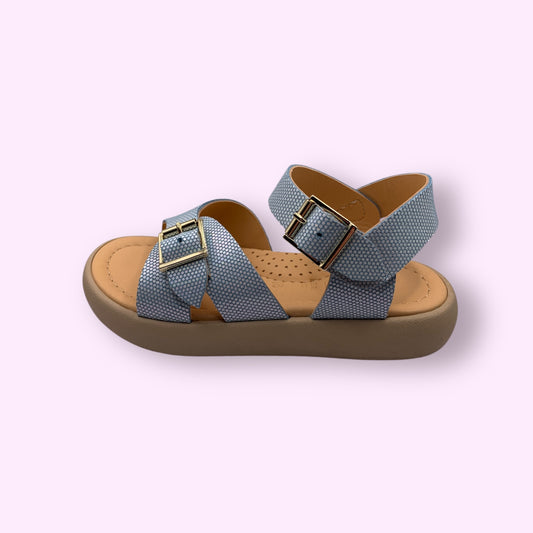 Ocra - sandaal gespjes blauw/groen