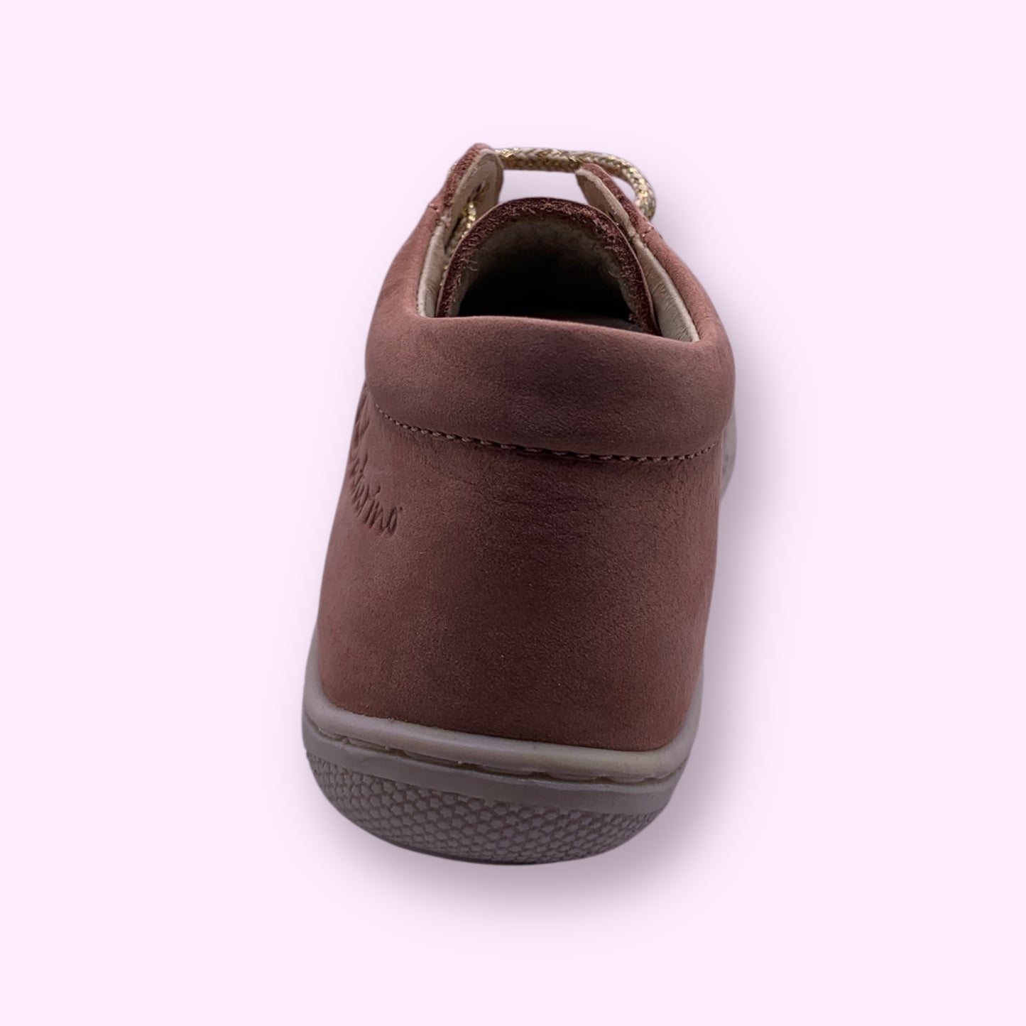 Naturino - flexibele veterschoen roos met glitterveters