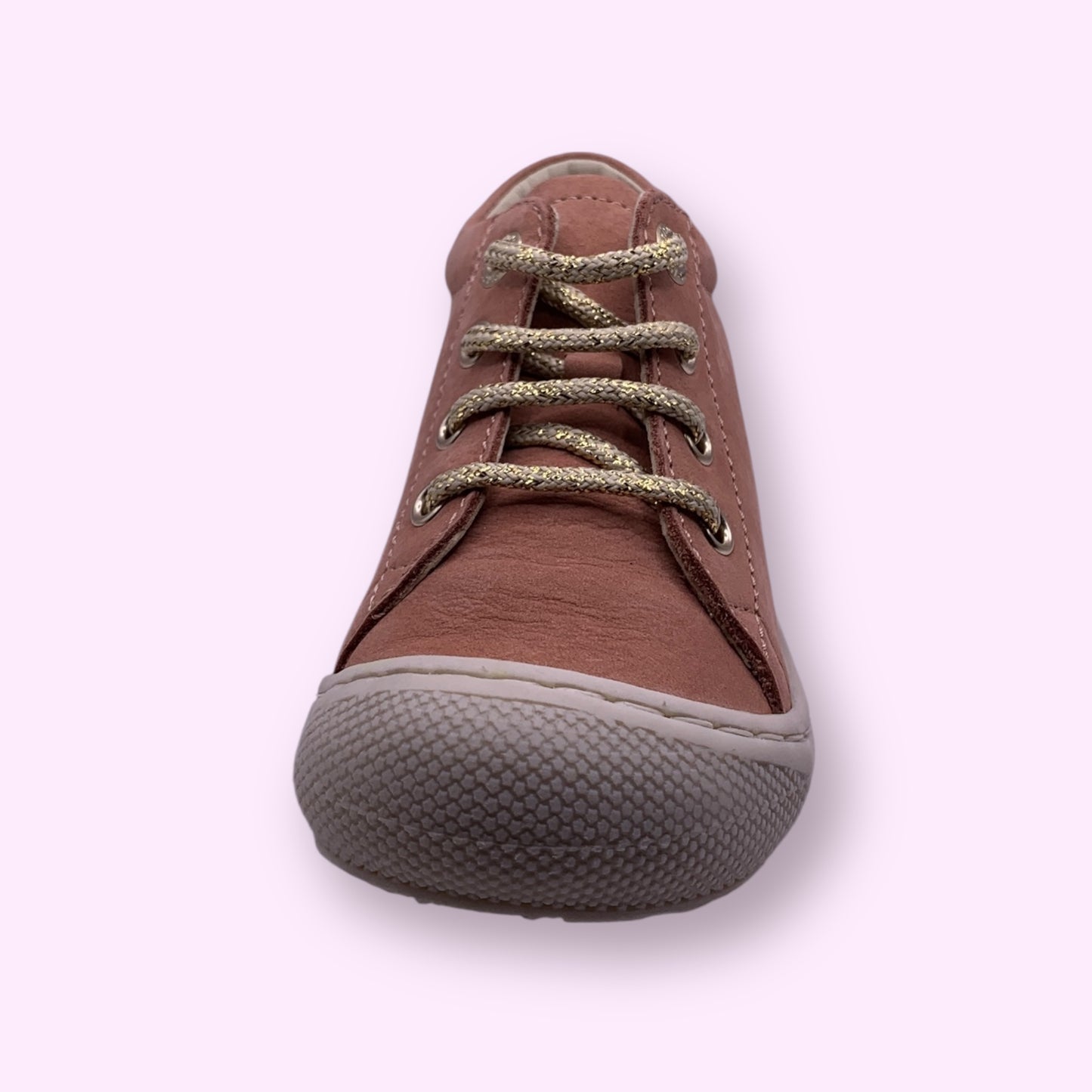 Naturino - flexibele veterschoen roos met glitterveters