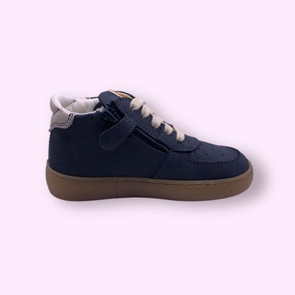Ocra - sneaker donkerblauw strepen hoog