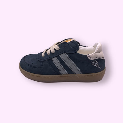 Ocra - sneaker donkerblauw strepen laag