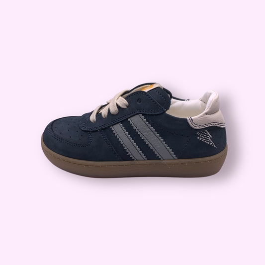 Ocra - sneaker donkerblauw strepen laag