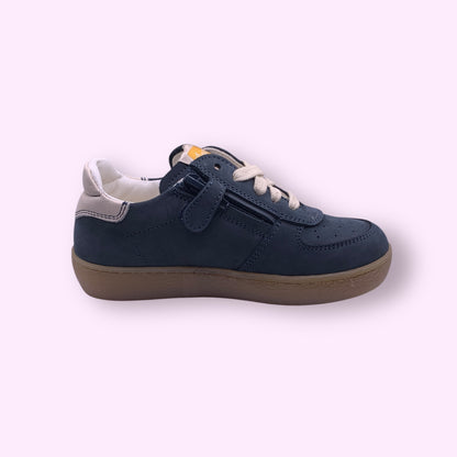 Ocra - sneaker donkerblauw strepen laag