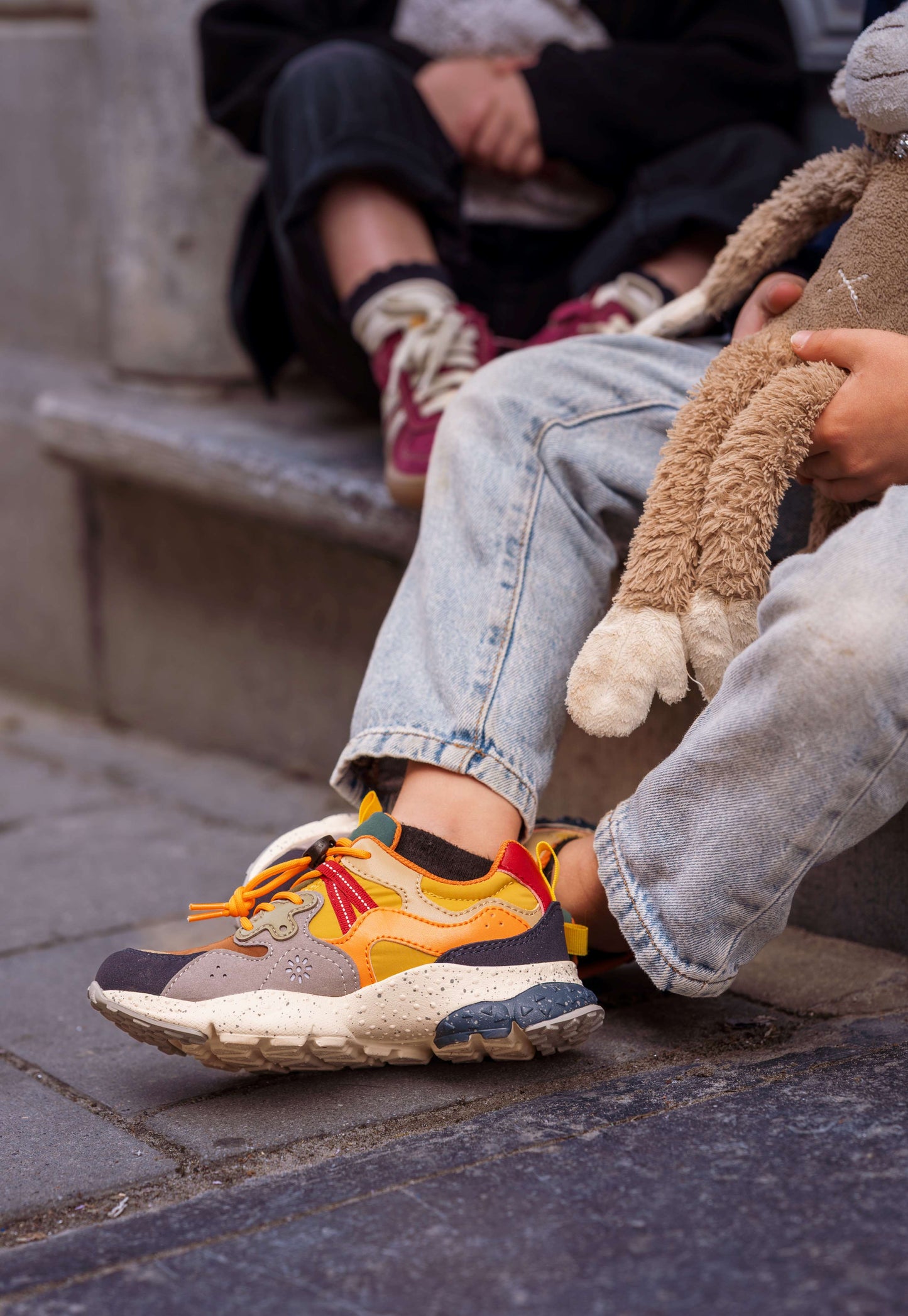 Flower Mountain - sneaker multi oranje veters