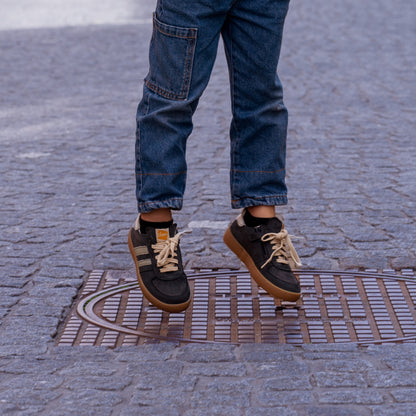 Ocra - sneaker donkerblauw strepen laag