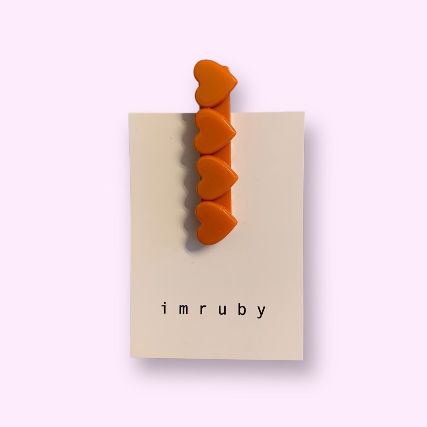 Imruby - MARIE heart clip oranje