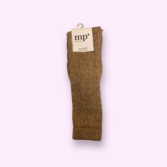 MP Denmark - beige kniekousen merino wol