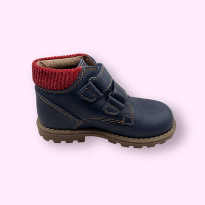 Poldino - blauwe velcro bottine