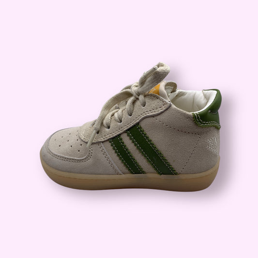 Ocra - sneaker beige strepen groen