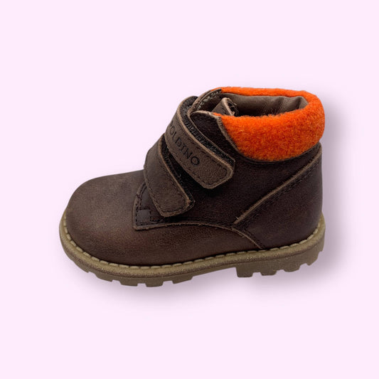 Poldino - botje velcro met oranje detail