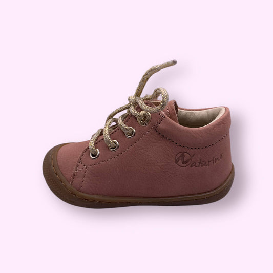 Naturino - 1e schoentje roos glitterveters
