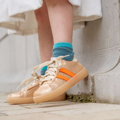 Sneaker Ocra Kinderschoen Strepen Oranje Blinkend