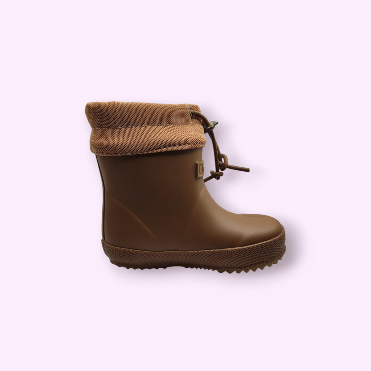 LOU kinderschoenen bruine bisgaard regenlaarzen voor kinderen met waterdichte zool en verstelbaar trekkoord