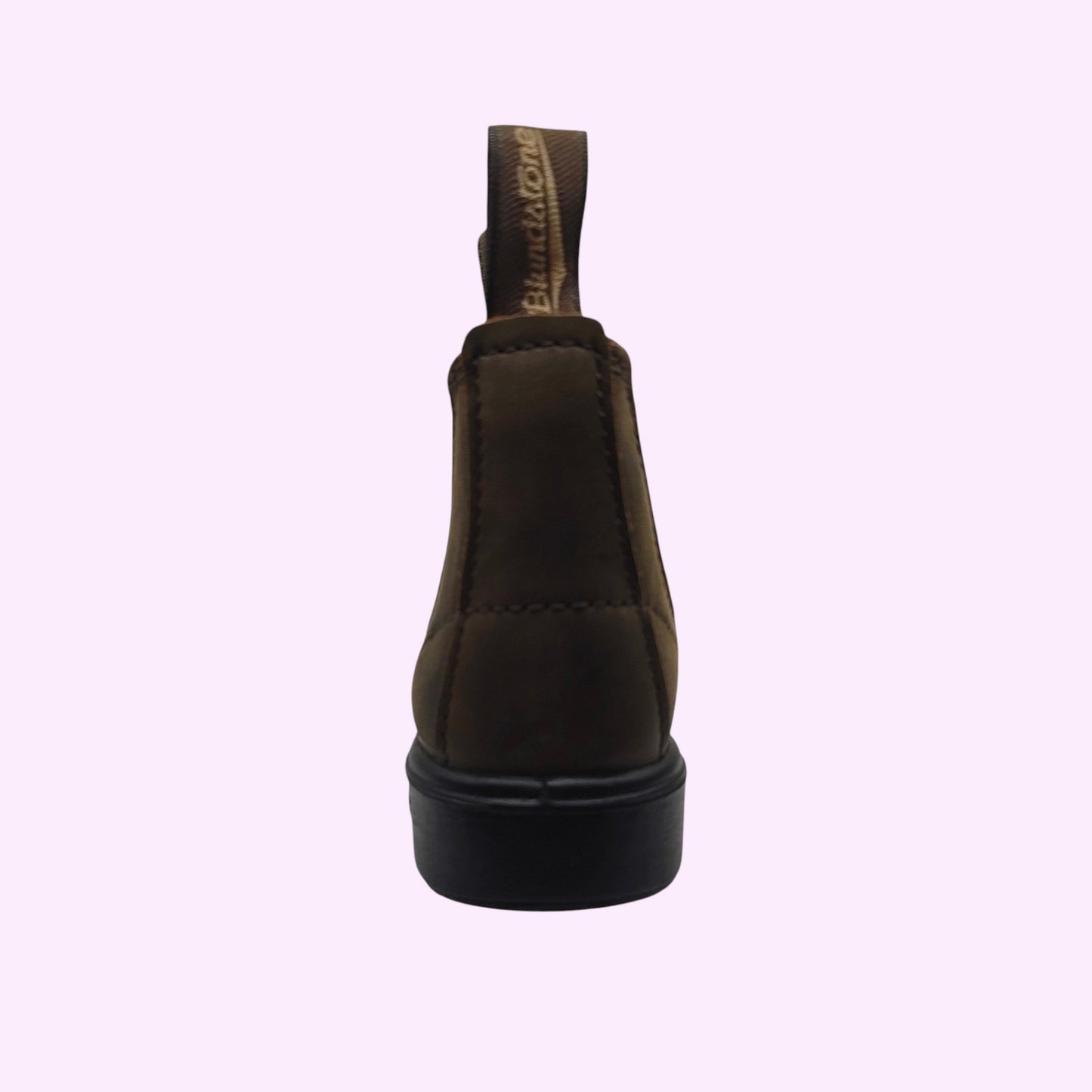 LOU kinderschoenen Blundstone chelsea boots voor kinderen in bruin leder met treklus, achteraanzicht