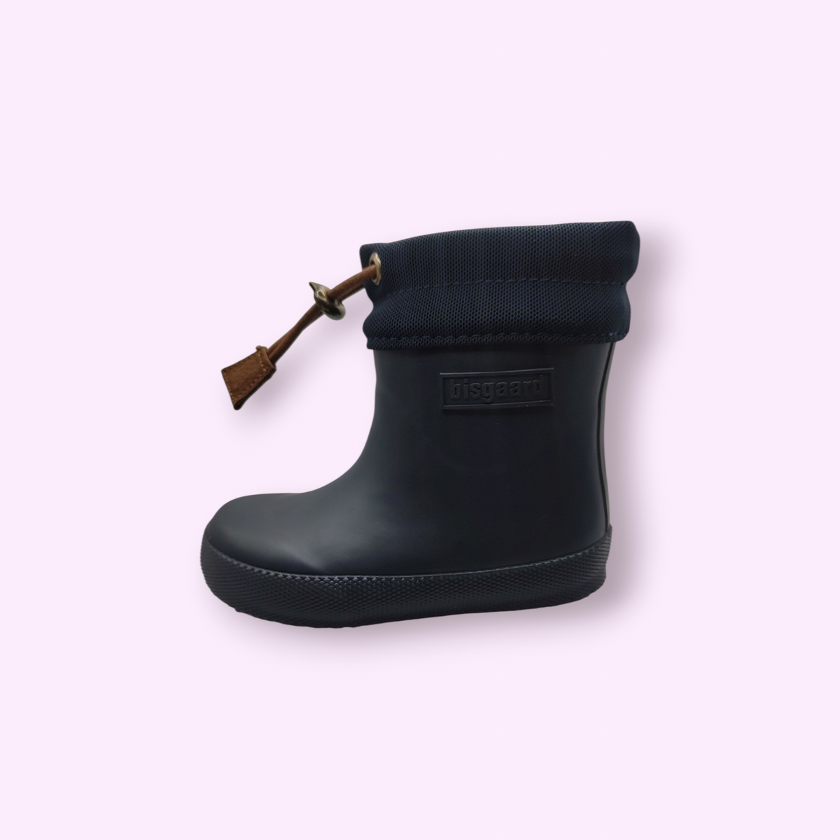 LOU kinderschoenen donkerblauwe Bisgaard rubberen regenlaarzen voor kinderen met verstelbare sluiting aan de bovenkant