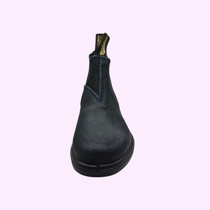 LOU kinderschoenen donkerblauwe suède Blundstone chelsea boots voor kinderen met elastische zijpanelen en treklussen
