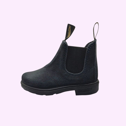 LOU kinderschoenen donkerblauwe suède Blundstone chelsea boots voor kinderen met elastische zijpanelen