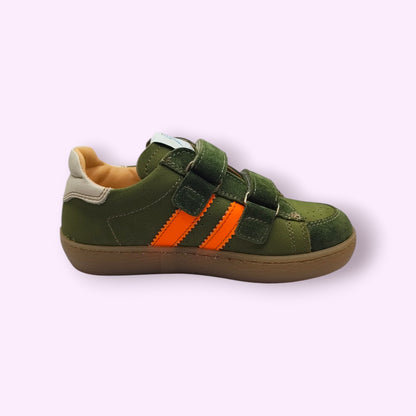 Ocra - sneaker groen oranje strepen velcro